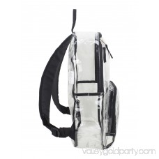 Eastsport Multi-Purpose Clear Backpack with Front Pocket, Adjustable Straps and Lash Tab 567669649